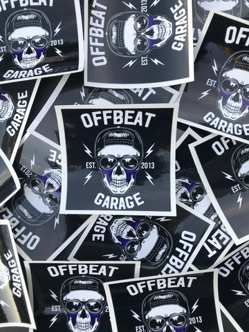 OffBeat Garage Skull Sticker